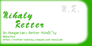 mihaly retter business card